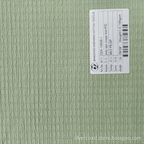 98% Polyester 2% Spandex Crepe Knit Cloth